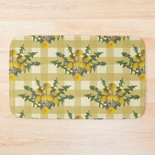 Item preview, Dandelion Arrangement on Yellow Gingham designed and sold by Digitalmyth's Designs.