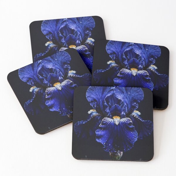 Item preview, Dark Iris in the Light | Blue Iris Floral Wall Art designed and sold by WitchyBotanicaArt.