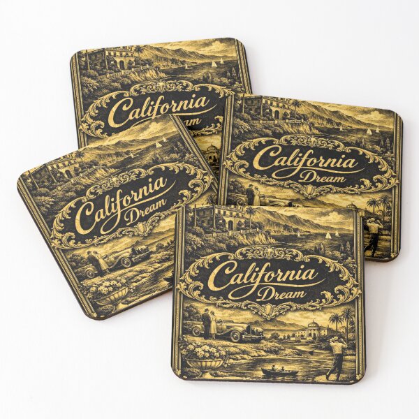 Item preview, California Dream Black and Gold Poster designed and sold by Ve & Co.
