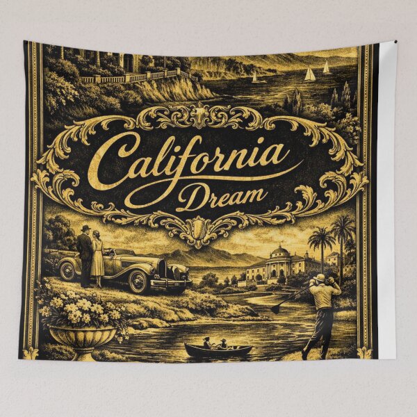 Item preview, California Dream Black and Gold Poster designed and sold by Ve & Co.