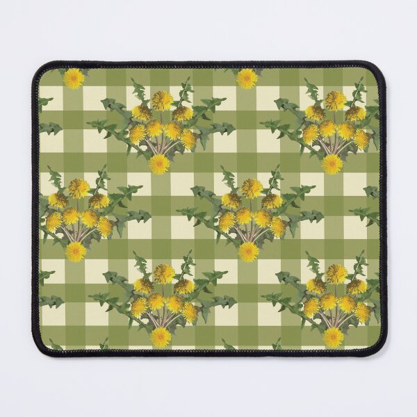 Item preview, Dandelion Arrangement on Green Gingham designed and sold by Digitalmyth's Designs.