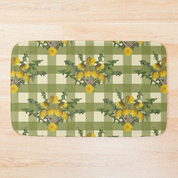 Item preview, Dandelion Arrangement on Green Gingham designed and sold by Digitalmyth's Designs.