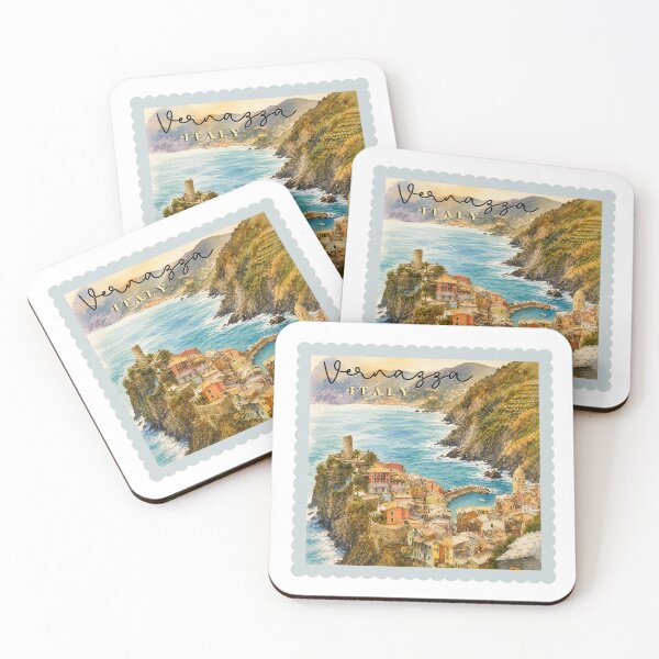 Item preview, vernazza liguria watercolor landscape designed and sold by Anna Sacha.