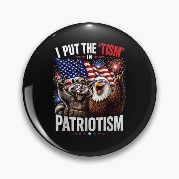 Item preview, I Put The Tism In Patriotism Funny Raccoon Eagle Tactical T-Shirt designed and sold by DuneHaicna.