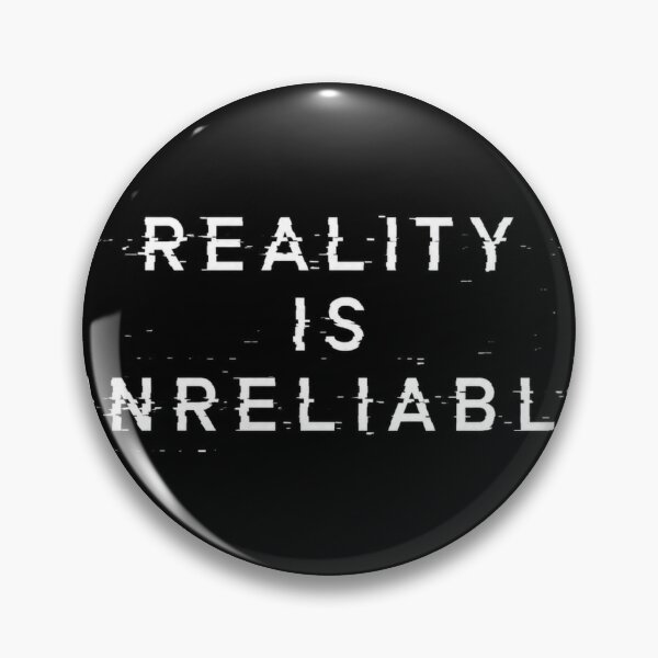 Artikelvorschau, Glitch-Text-Realität ist unzuverlässig-T-Shirt | KI-Fehler-Cyberpunk-Typografie-Design entworfen und verkauft von WeirdNightCo.