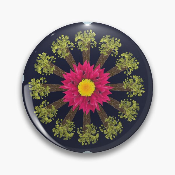 Item preview, Floral Radials on Navy designed and sold by Digitalmyth's Designs.