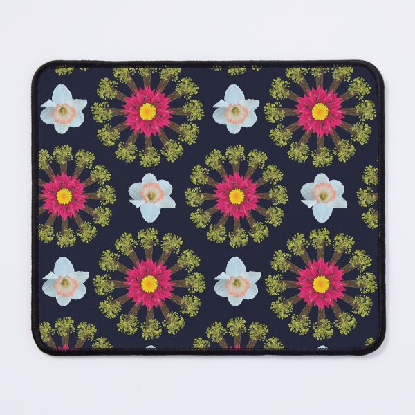 Item preview, Floral Radials on Navy designed and sold by Digitalmyth's Designs.