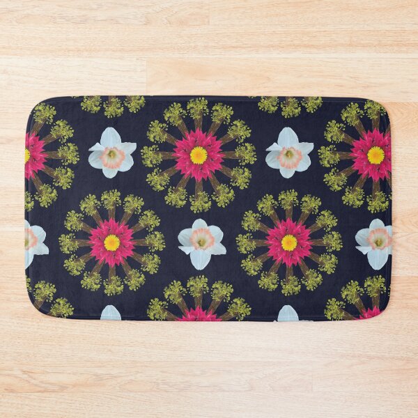 Item preview, Floral Radials on Navy designed and sold by Digitalmyth's Designs.
