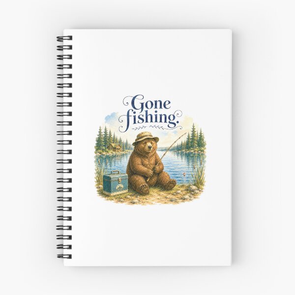 Item preview, Gone Fishing Bear Vintage Tackle Box Fisherman Gift designed and sold by AQUILAKREO.