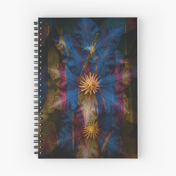 Item preview, Abstract Double-Exposed Clematis | Psychedelic Floral Wall Art designed and sold by WitchyBotanicaArt.