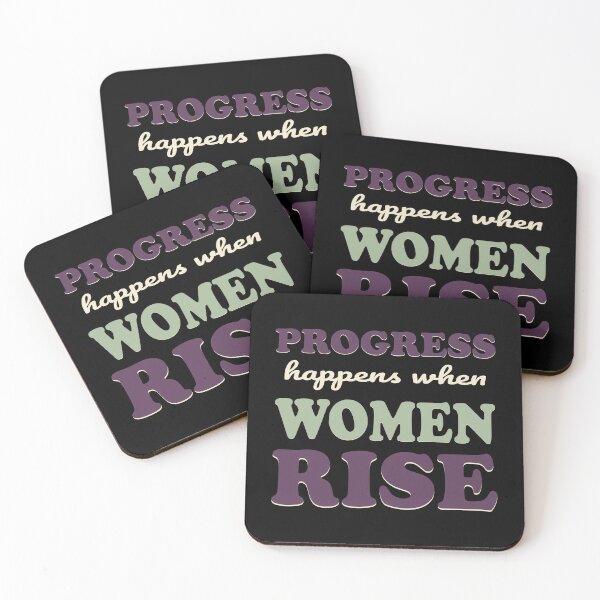 Item preview, Progress Happens When Women Rise Typography T-Shirt | Women's Empowerment Design designed and sold by Velora Printss.