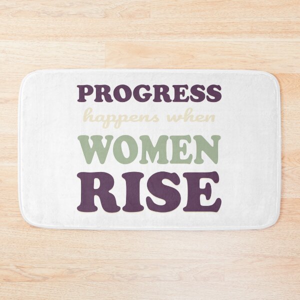 Item preview, Progress Happens When Women Rise Typography T-Shirt | Women's Empowerment Design designed and sold by Velora Printss.
