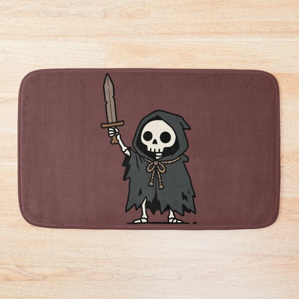 Item preview, Cute Hooded Skeleton Warrior with Sword - Cartoon Halloween designed and sold by cladeart.