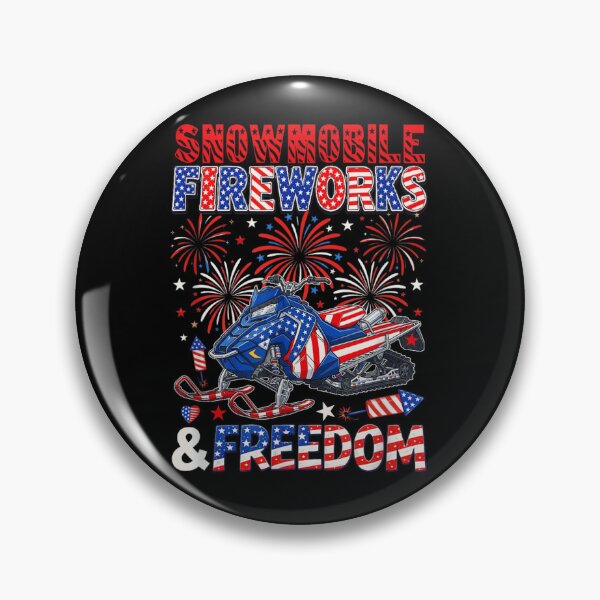 Item preview, Snowmobile Fireworks And Freedom American Flag Patriotic Fourth Of July Riding T-Shirt designed and sold by DuneHaicna.