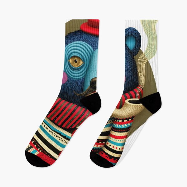 Item preview, T-Shirt - Sticker - Gentleman Bear – Whimsical Pipe & Stripes designed and sold by ForeverPrintsOK.