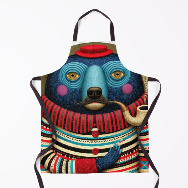 Item preview, T-Shirt - Sticker - Gentleman Bear – Whimsical Pipe & Stripes designed and sold by ForeverPrintsOK.