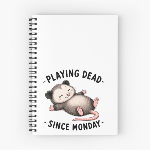 Item preview, Playing Dead Since Monday – Cute Possum Funny Monday Humor Design designed and sold by MotylekAnia.