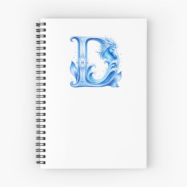 Item preview, Aqua Equus Horse-Pisces Letter D designed and sold by BlissBlvdShop.