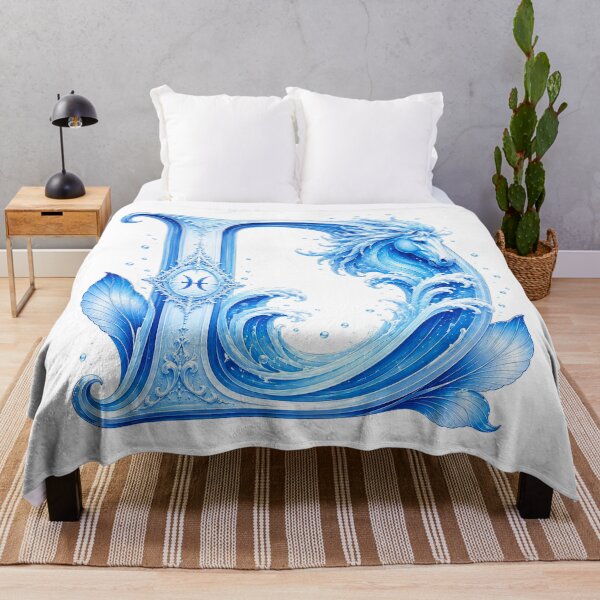 Item preview, Aqua Equus Horse-Pisces Letter D designed and sold by BlissBlvdShop.