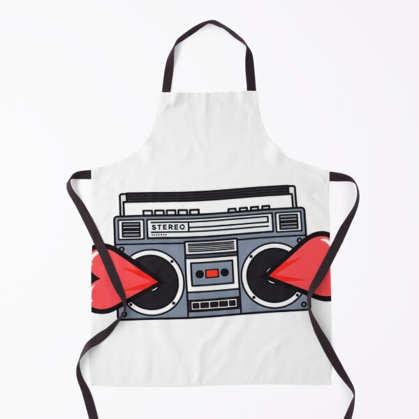 Item preview, Minimalist Grey Boombox Sticker with Red Heart Speaker Blaster designed and sold by GeekStickerLab.