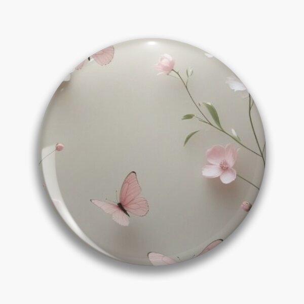 Item preview, Aesthetic Pastel Pink Butterflies and Floral Pattern designed and sold by Hey! your search is end here.