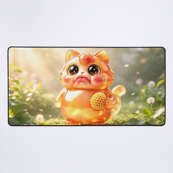 Item preview, The Bee Sting Mishap - Sad Emerald Cat designed and sold by ABYSSLAB.