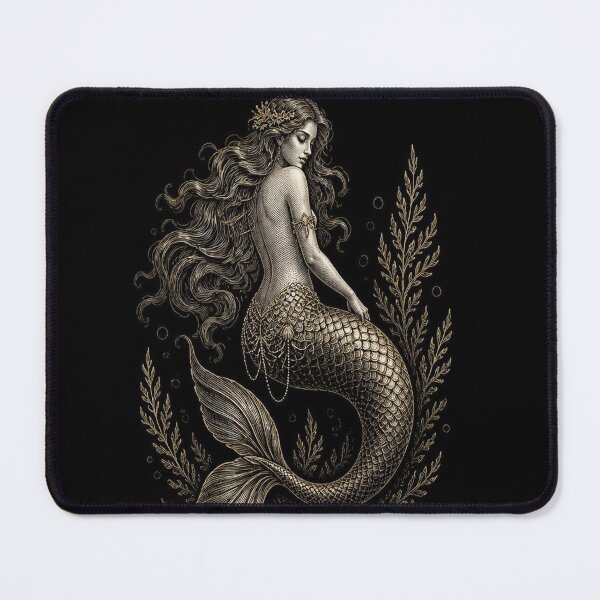 Item preview, Mermaid Dark Academia Engraving designed and sold by SunnyDesign82.