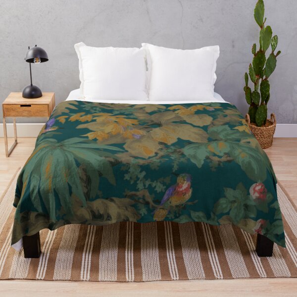 Item preview, Earthy greens and leaf motif with Bird Print Nature  designed and sold by BlueLineLAX.