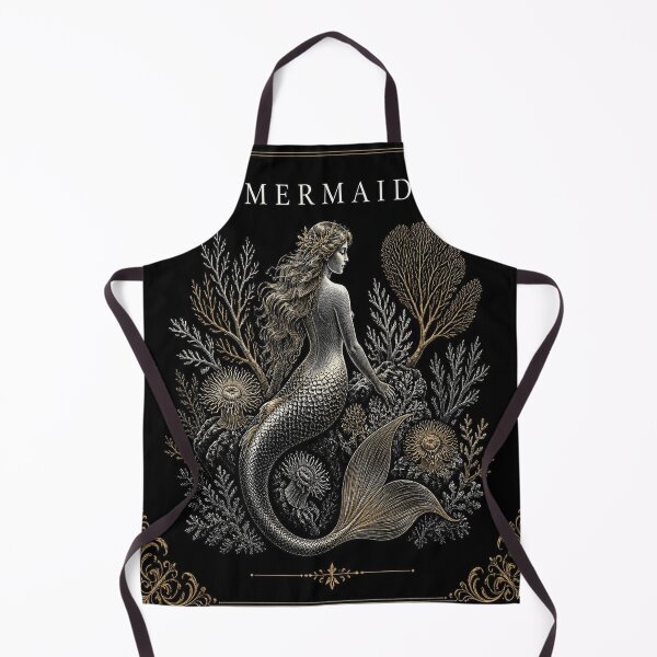 Aperçu de l'œuvre Mermaid Coral Dark Academia Engraving créée et vendue par SunnyDesign82.