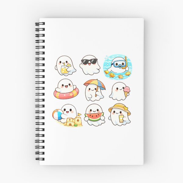 Item preview, Summer Ghost Sticker Pack Cute Spooky Beach Vacation Holiday Fun Design designed and sold by Artycom.