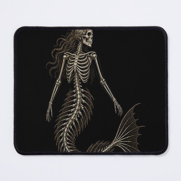Item preview, Skeleton Mermaid Dark Academia Engraving designed and sold by SunnyDesign82.