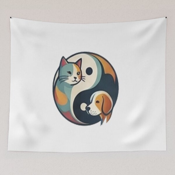 Item preview, Cat and Dog Yin Yang | Zen Spiritual Pet Balance Design designed and sold by Universo-Arte.