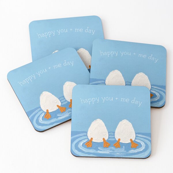 Item preview, Cute Duck Couple In Love Painting  designed and sold by GlueGunEnergy.