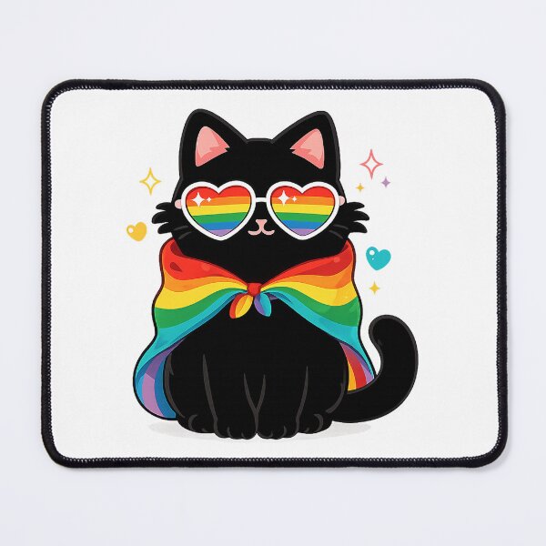 Item preview, Retro Rainbow Cat Ally, Funny LGBTQ Pride designed and sold by Sprinkle12345.