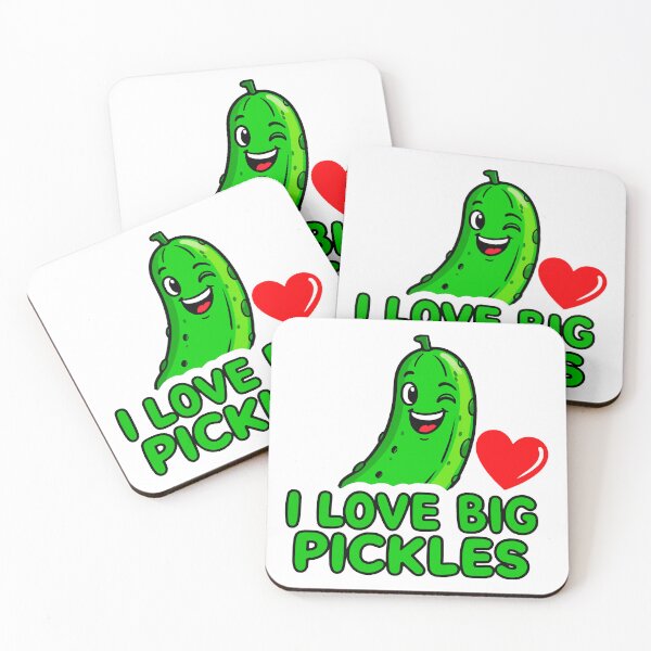Item preview, funny inappropriate pickles I Love Big Pickles designed and sold by Uglyandcute.