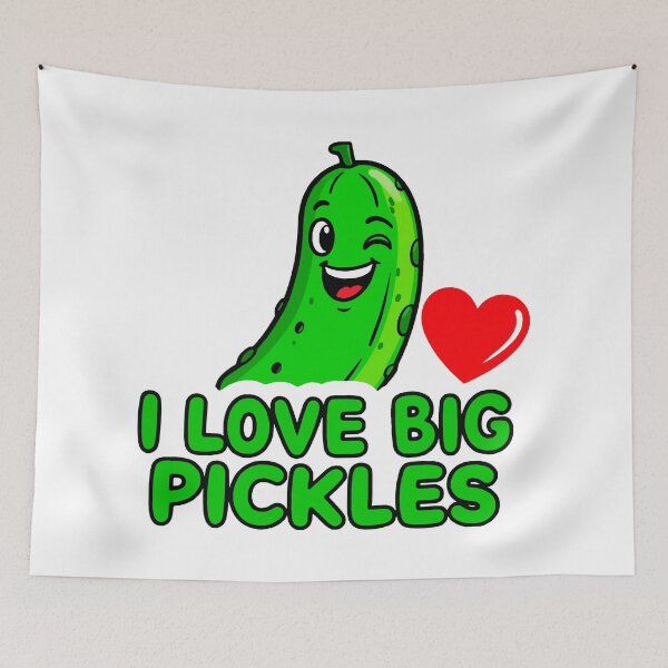 Item preview, funny inappropriate pickles I Love Big Pickles designed and sold by Uglyandcute.