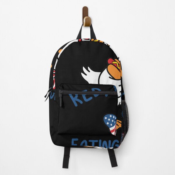 Item preview, Cute Duck Eating Hot Dog Red White And Eating For Two designed and sold by WilliaMaler.