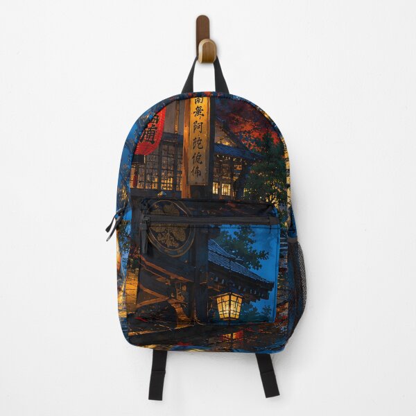 Item preview, Kyoto Night Temple Street – Japanese Lantern & Pagoda Aesthetic Wall Art designed and sold by Gutyz Designs.