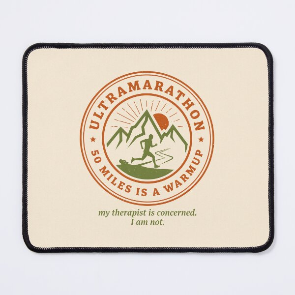 Item preview, Ultramarathon 50 Miles Warmup Trail Runner Badge designed and sold by Enea Kelo.