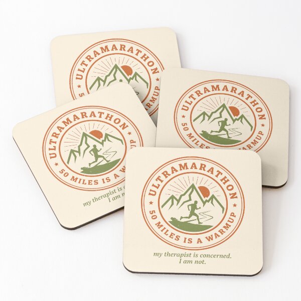 Item preview, Ultramarathon 50 Miles Warmup Trail Runner Badge designed and sold by Enea Kelo.