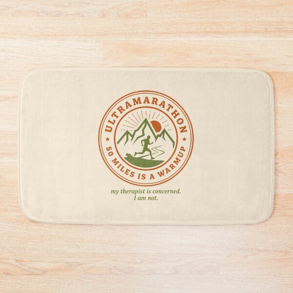 Item preview, Ultramarathon 50 Miles Warmup Trail Runner Badge designed and sold by Enea Kelo.