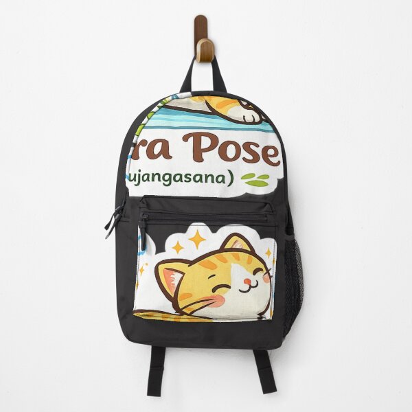 Item preview, Cute Yoga Cat – Cobra Pose (Bhujangasana) Kawaii Sticker designed and sold by Trigart-art.