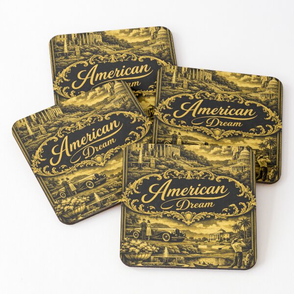Item preview, American Dream Black and Gold Poster designed and sold by Ve & Co.