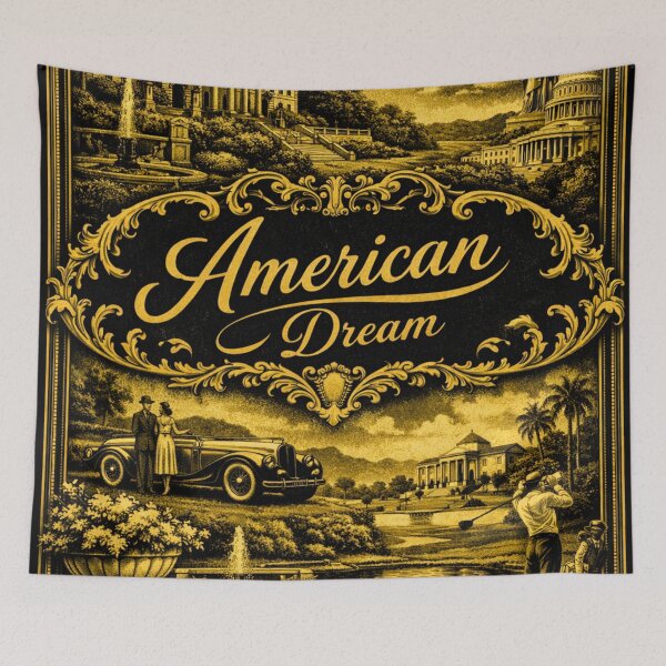 Item preview, American Dream Black and Gold Poster designed and sold by Ve & Co.