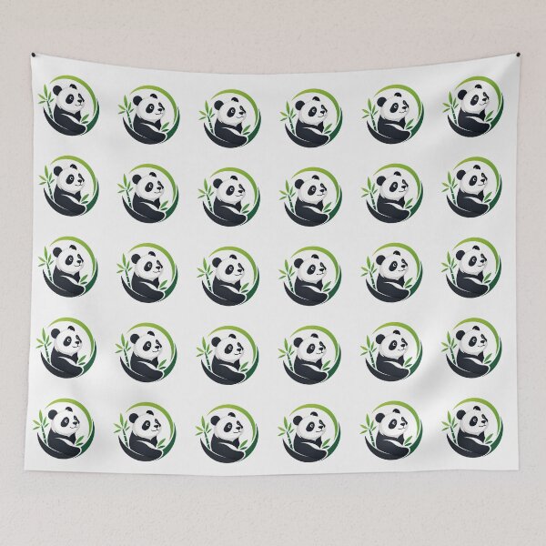 Item preview, Cute Panda Nature Logo designed and sold by WildBloom Prints.