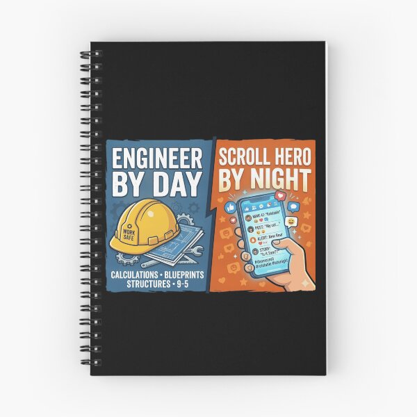 Item preview, Engineer By Day Scroll Hero By Night designed and sold by sergiuvechiu.