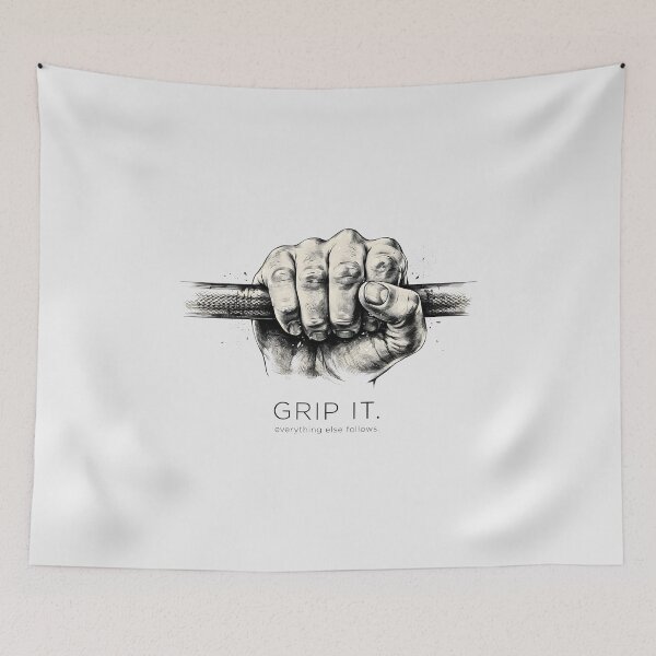 Item preview, Grip It Everything Else Follows - Weightlifting Hand designed and sold by Enea Kelo.