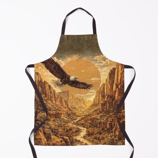 Item preview, Vintage Zion Canyon Poster | Retro Desert Landscape Wall Art | Soaring Eagle Nature Print | Rustic Travel Decor designed and sold by MonaRose_Art.