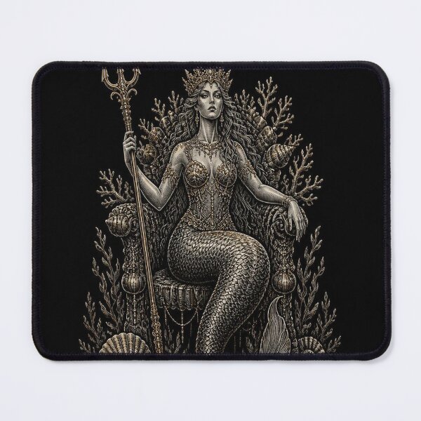 Item preview, Mermaid Queen Dark Academia Engraving designed and sold by SunnyDesign82.