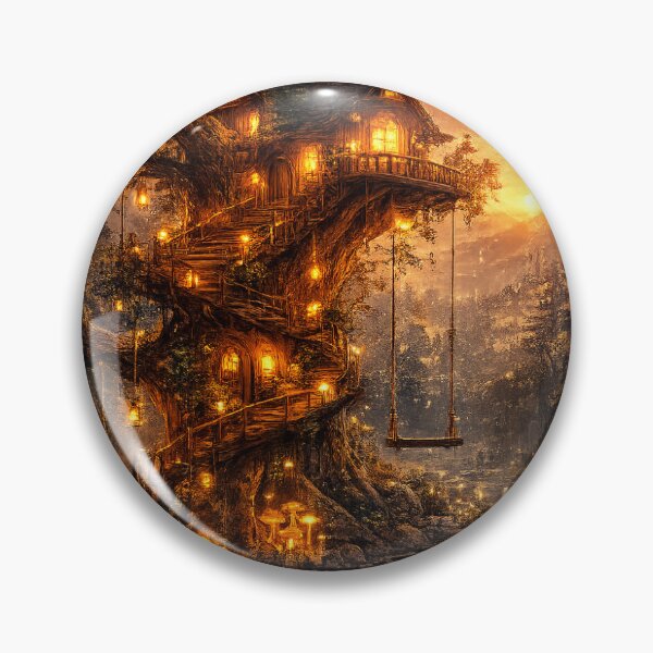Item preview, Magical Treehouse Fantasy Forest Art designed and sold by phoenixram95.